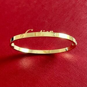 Authentic Cartier Love Bracelet, Small Model (Yellow Gold)